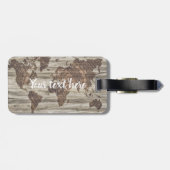 世界パーソナライズされた地図引用文 | ラゲッジタグ (裏面横)