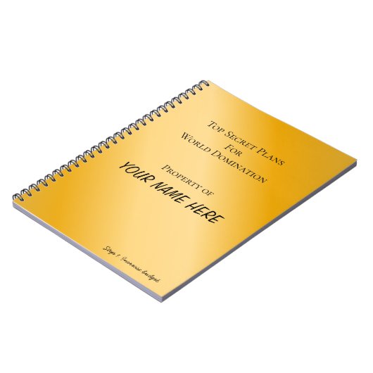 世界パーソナライズされた支配スパイラルノート ノートブック (左側)