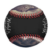 世界パーソナライズされた最大の犬パパ父の日 野球ボール (裏面)