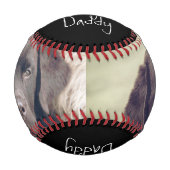 世界パーソナライズされた最大の犬パパ父の日 野球ボール (正面)