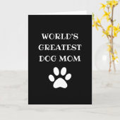 世界パーソナライズされた最大の犬ママカスタム文字 カード (黄色い花)