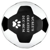世界パーソナライズされた最大の犬ママカスタム文字 サッカーボール (回転)
