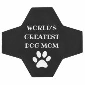 世界パーソナライズされた最大の犬ママカスタム文字 サッカーボール (フラット)