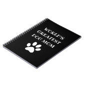 世界パーソナライズされた最大の犬ママカスタム文字 ノートブック (左側)
