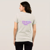世界ピース / ピースをお渡しTシャツ トライブレンドTシャツ (裏面全面)