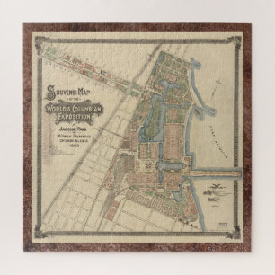 世界フェアシカゴ記念地図,1893 ジグソーパズル