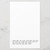 世界ベビーミニマリスト赤ちゃんシャワーゲーム (裏面)