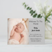 世界ベビー誕生のお知らせカードへようこそ 案内状 (スタンド正面)