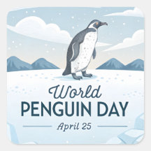 世界ペンギンの日 冬の自然イラスト