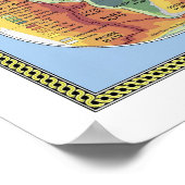 世界ポスターの大規模な物理地図 ポスター (角)