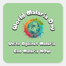 世界マラリアの日 – マラリアに対するユナイト スクエアシール