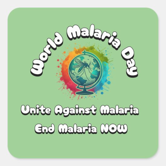 世界マラリアの日 – マラリアに対するユナイト スクエアシール (正面)