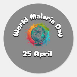世界マラリアの日 ラウンドシール