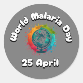 世界マラリアの日 ラウンドシール