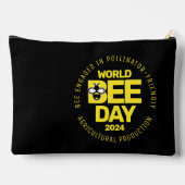 世界ミツバチの日 イエロー ブラック 授粉者 アクセサリーポーチ (裏面)