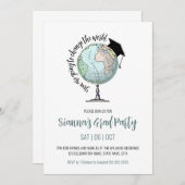 世界ミニマルシンプル主義の卒業証書を変える 招待状 (正面/裏面)