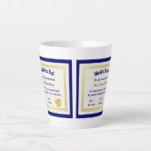 世界モダンおもしろいのパパ証明書 カフェラテマグ (正面)