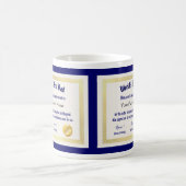 世界モダンおもしろいのパパ証明書 コーヒーマグカップ (中央)