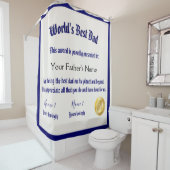 世界モダンおもしろいのパパ証明書 シャワーカーテン (インサイチュ)
