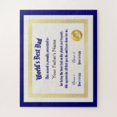 世界モダンおもしろいのパパ証明書 ジグソーパズル (縦)