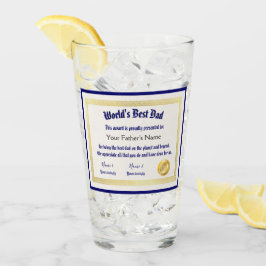 世界モダンおもしろいのパパ証明書 タンブラーグラス