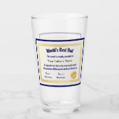 世界モダンおもしろいのパパ証明書 タンブラーグラス (正面)