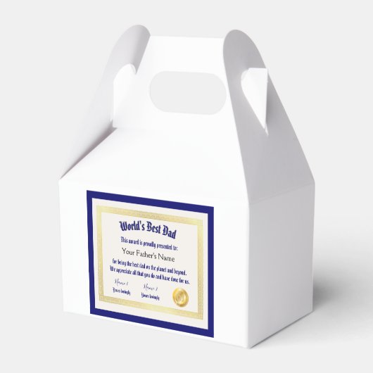 世界モダンおもしろいのパパ証明書 フェイバーボックス (正面サイド)