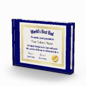 世界モダンおもしろいのパパ証明書 フォトブロック (右)