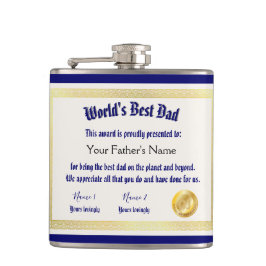 世界モダンおもしろいのパパ証明書 フラスク