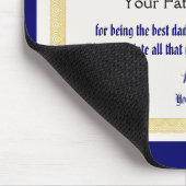 世界モダンおもしろいのパパ証明書 マウスパッド (コーナー)