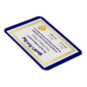 世界モダンおもしろいのパパ証明書 マグネット (右側)