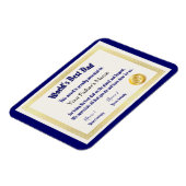 世界モダンおもしろいのパパ証明書 マグネット (左側)