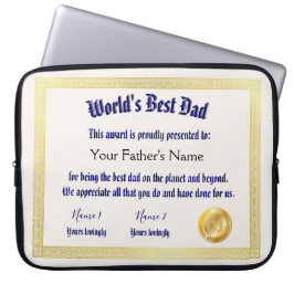 世界モダンおもしろいのパパ証明書 ラップトップスリーブ