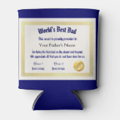 世界モダンおもしろいのパパ証明書 缶クーラー (正面)