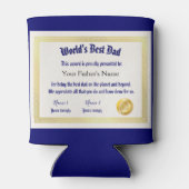 世界モダンおもしろいのパパ証明書 缶クーラー (裏面)