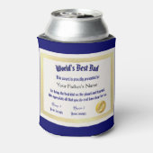 世界モダンおもしろいのパパ証明書 缶クーラー (缶裏面)