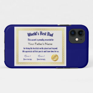 世界モダンおもしろいのパパ証明書 iPhone 11 ケース