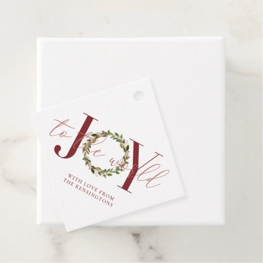 世界モダンにクリスマスの喜びリース フェイバータグ (インサイチュ)