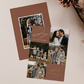 世界モダンに喜びを届ける4写真 箔シーズンカード