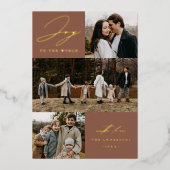 世界モダンに喜びを届ける4写真 箔シーズンカード (正面)