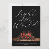 世界モダンのクリスマスのキリスト教の光 シーズンカード (正面)