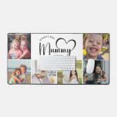 世界モダンのミイラ最高のミのギフト写真コラージュ デスクマット (キーボード&マウス)