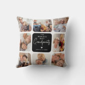 世界モダンの祖父母最高の写真コラージュ クッション (裏面)