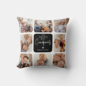 世界モダンの祖父母最高の写真コラージュ クッション (正面)