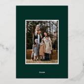 世界モダンの緑への喜び4写真 箔シーズンカード (裏面)