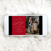 世界モダンの赤い写真への喜び シーズンカード