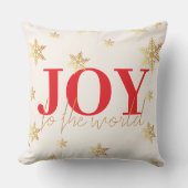 世界モダンの雪片に赤い喜び クッション (正面)