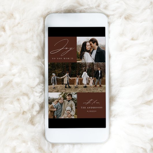 世界モダンへの喜びブラウン4写真 シーズンカード