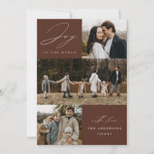 世界モダンへの喜びブラウン4写真 シーズンカード (正面)