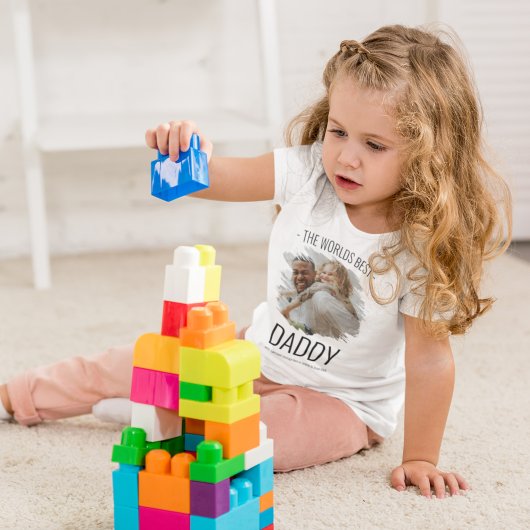 世界モダン最高のパパ写真Tシャツ Tシャツ